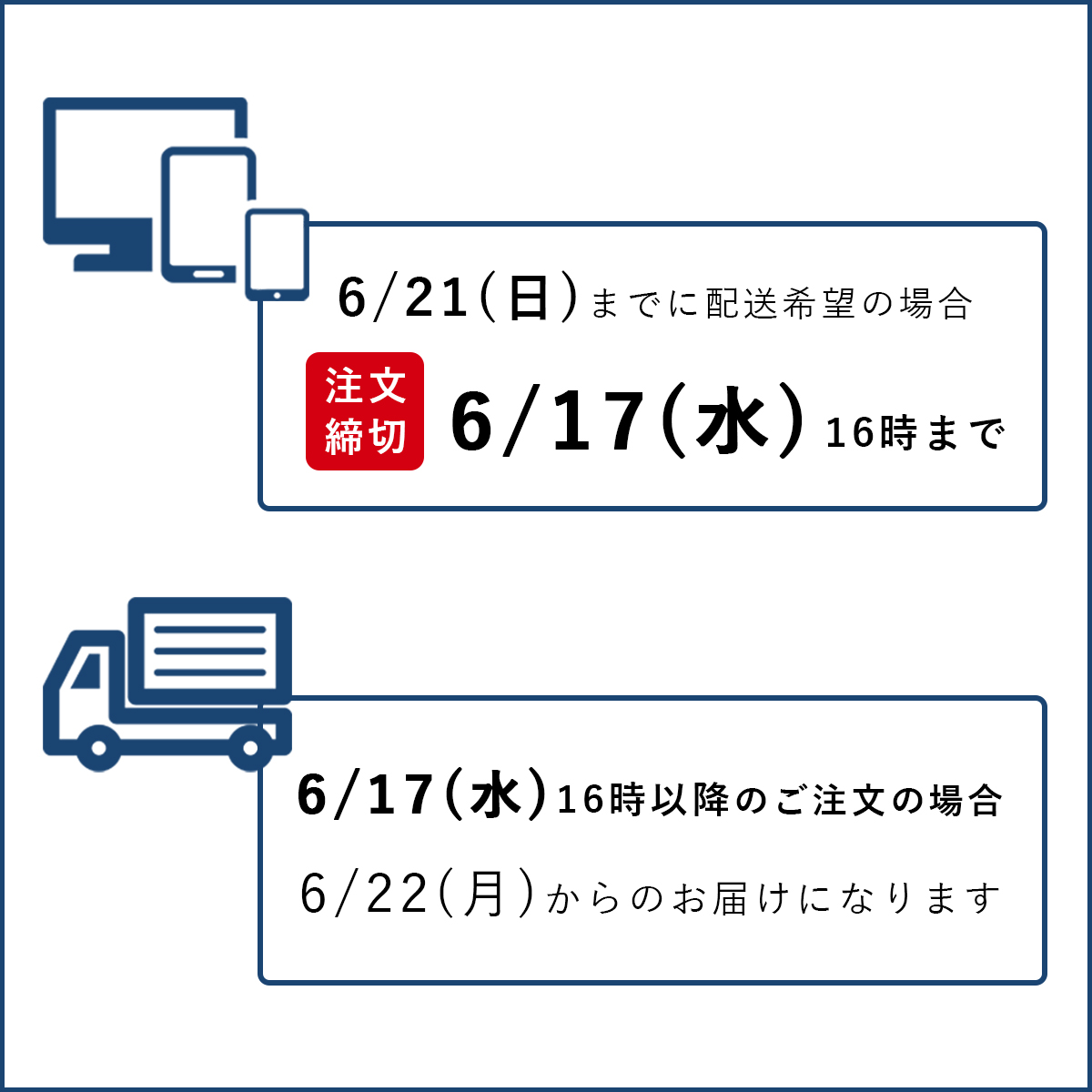 お届け日時について