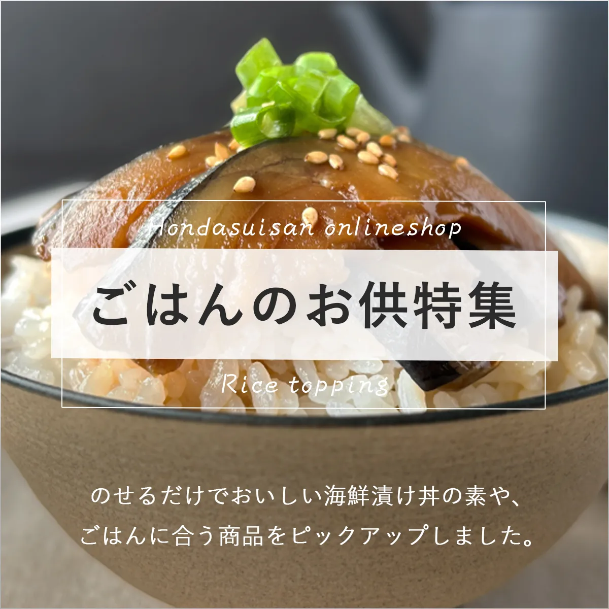 ごはんのお供コーナーのタイトルと説明ブロック