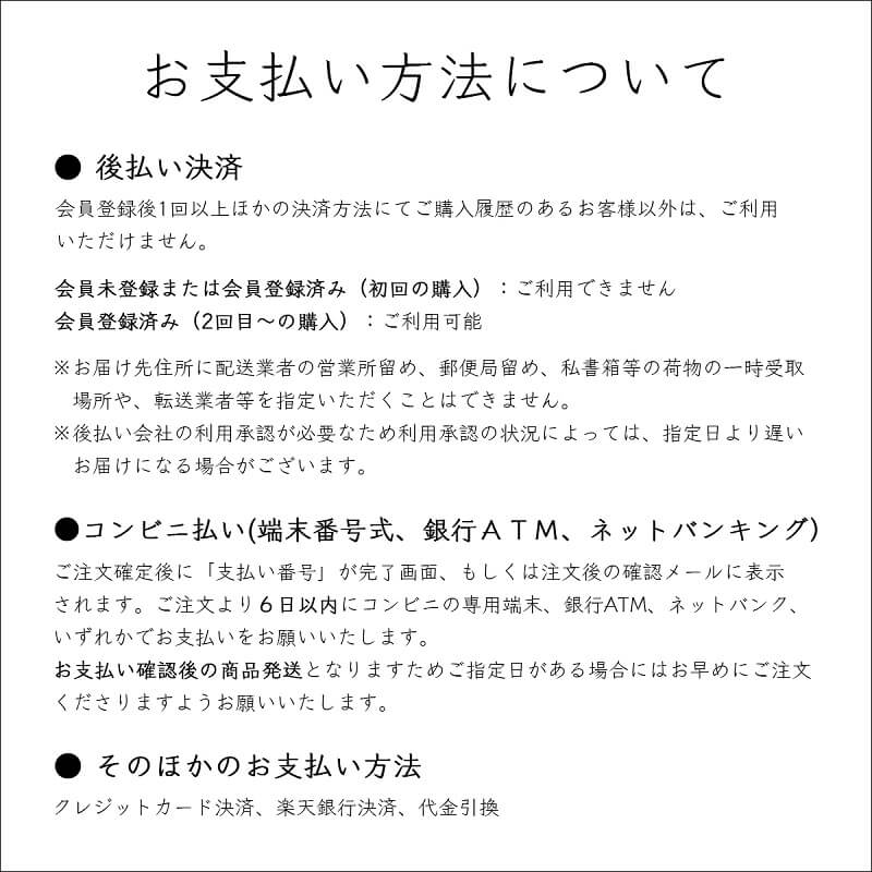 お支払方法についての説明